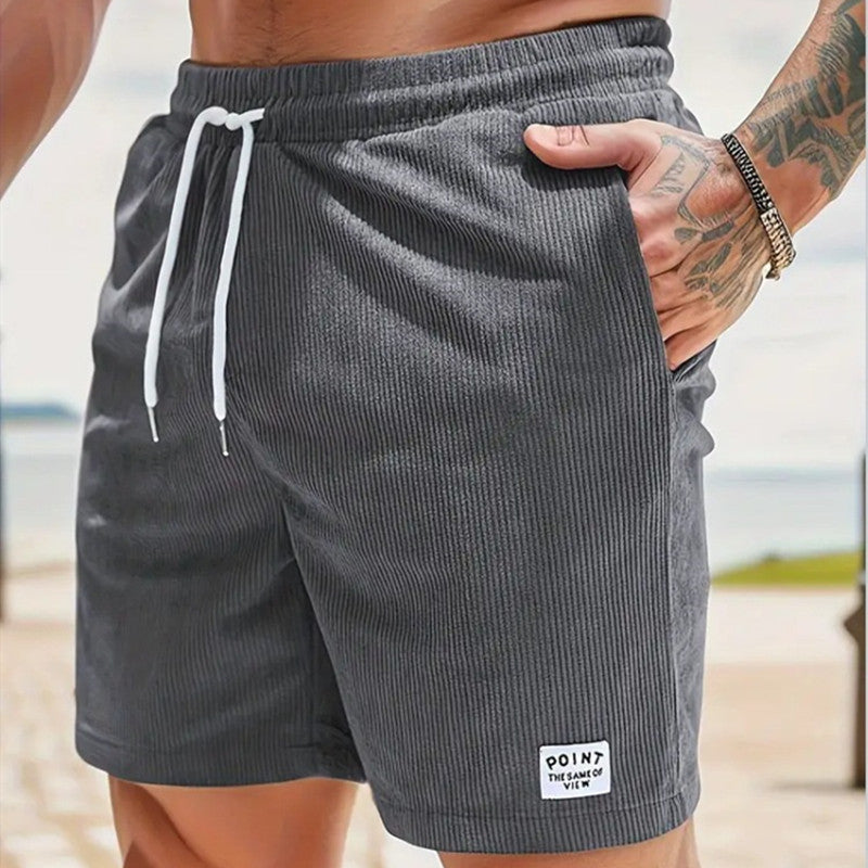 Men's Corduroy Drawstring Summer Shorts