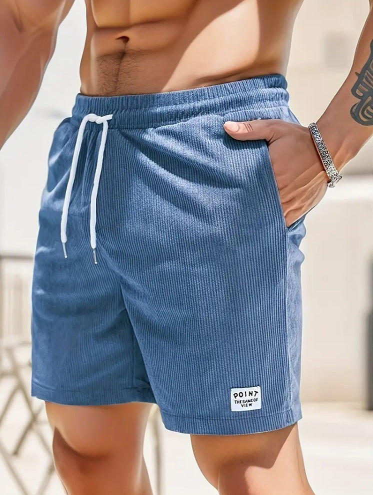 Men's Corduroy Drawstring Summer Shorts