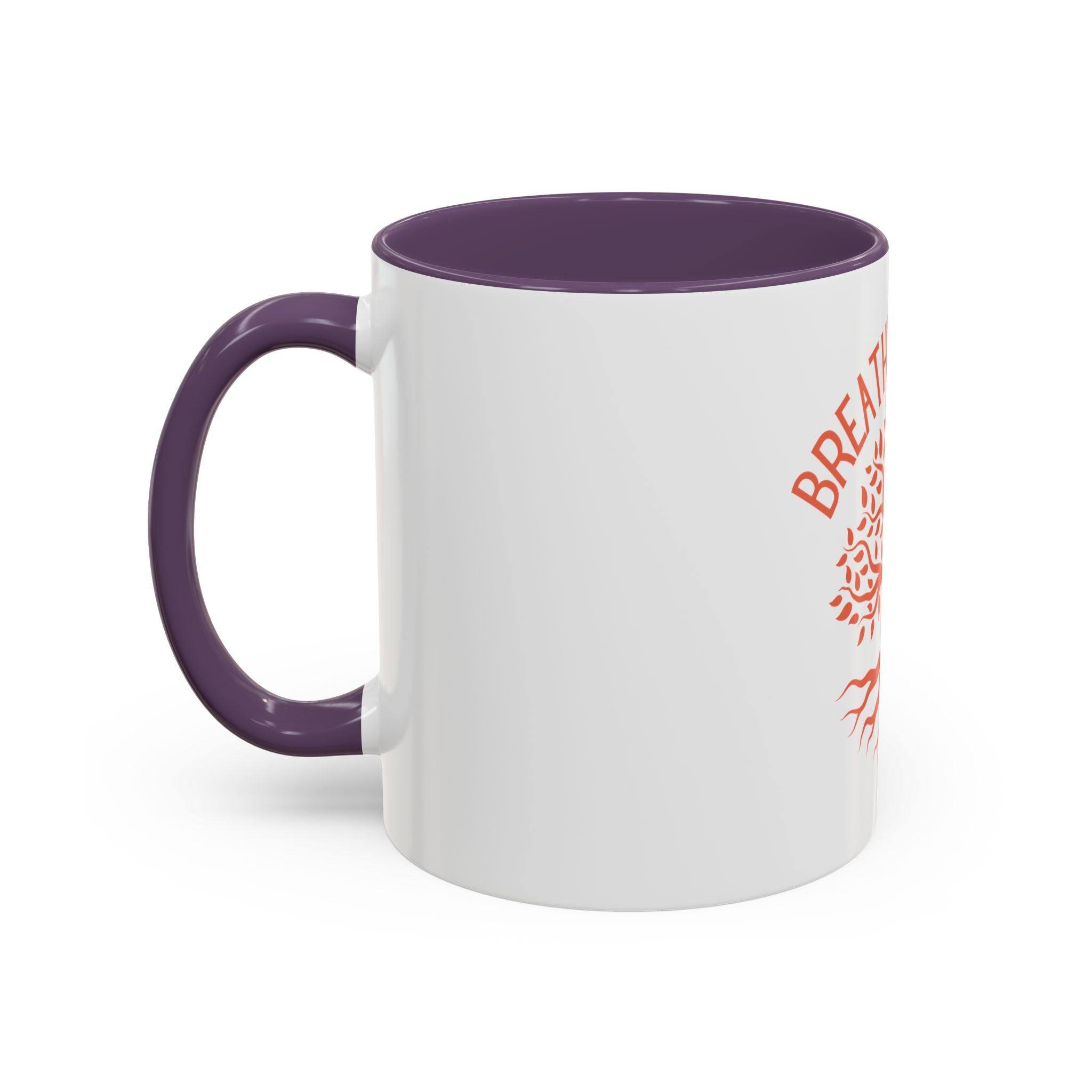 Breathe Calm Life Coffee Mug — Tree of Life Inspirational Accent Mug (11/15 oz)