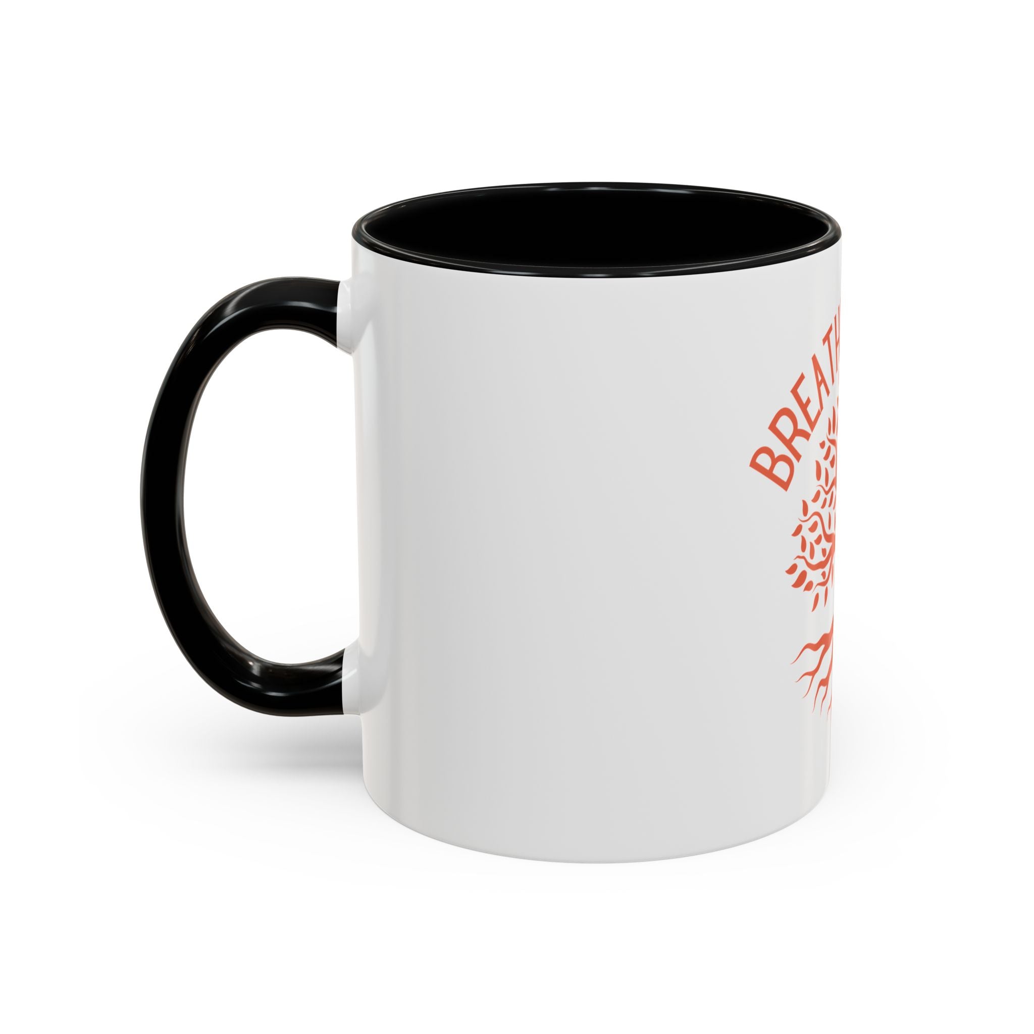 Breathe Calm Life Coffee Mug — Tree of Life Inspirational Accent Mug (11/15 oz)