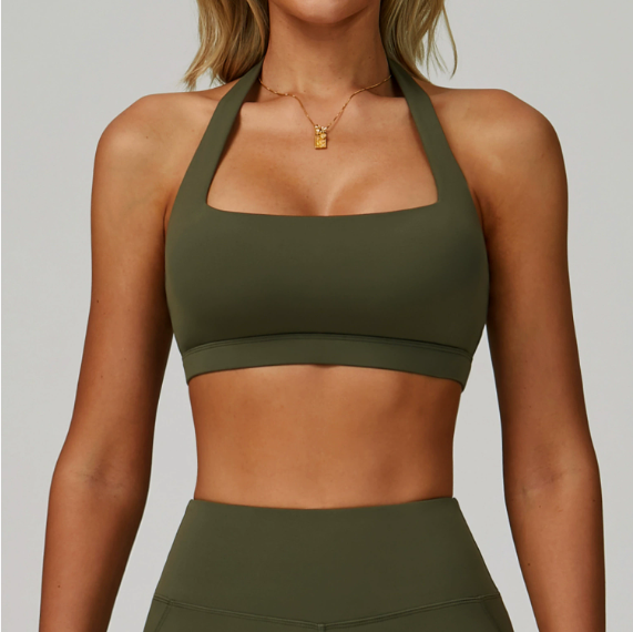 Sollinarry Halter Cutout Yoga Sports Bra