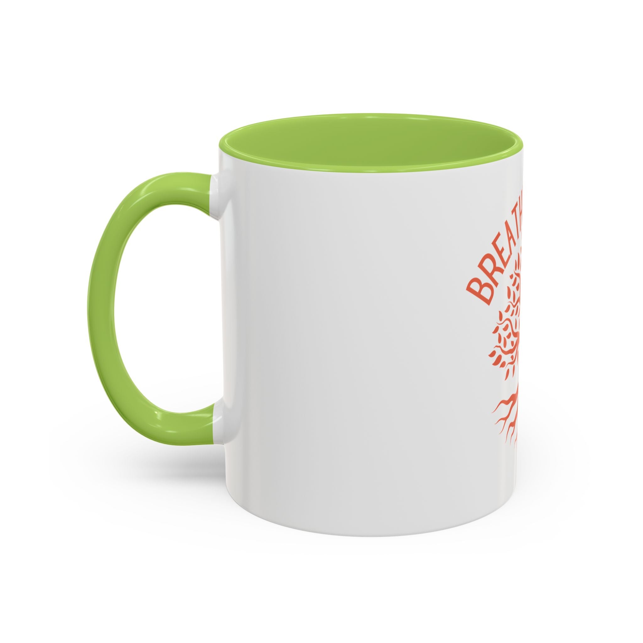 Breathe Calm Life Coffee Mug — Tree of Life Inspirational Accent Mug (11/15 oz)