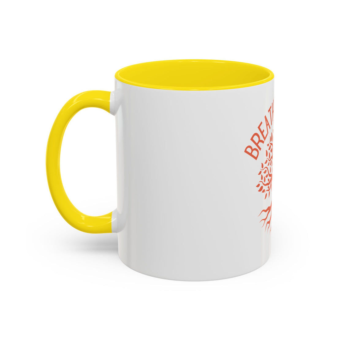 Breathe Calm Life Coffee Mug — Tree of Life Inspirational Accent Mug (11/15 oz)