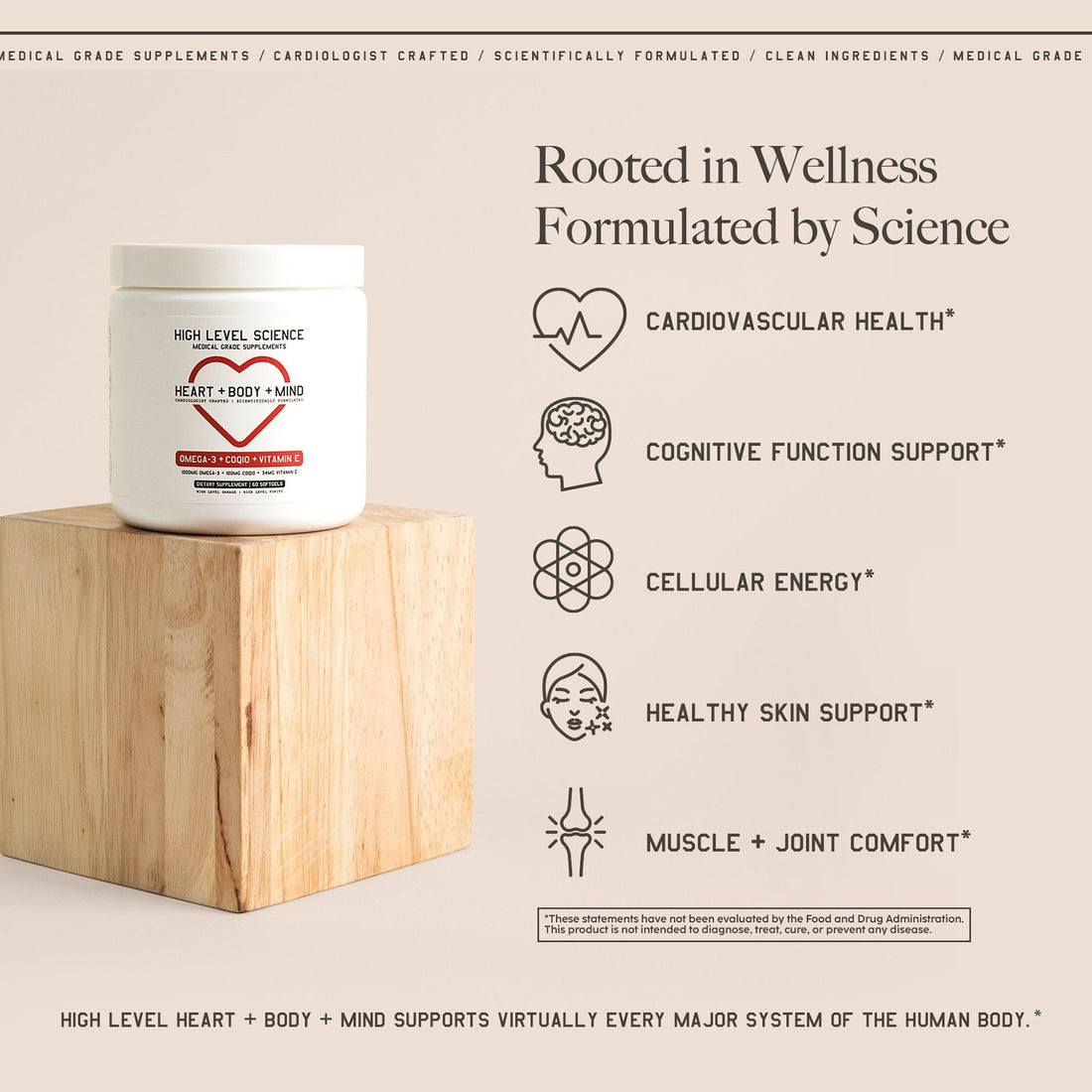 High Level Science Heart + Body + Mind Supplement