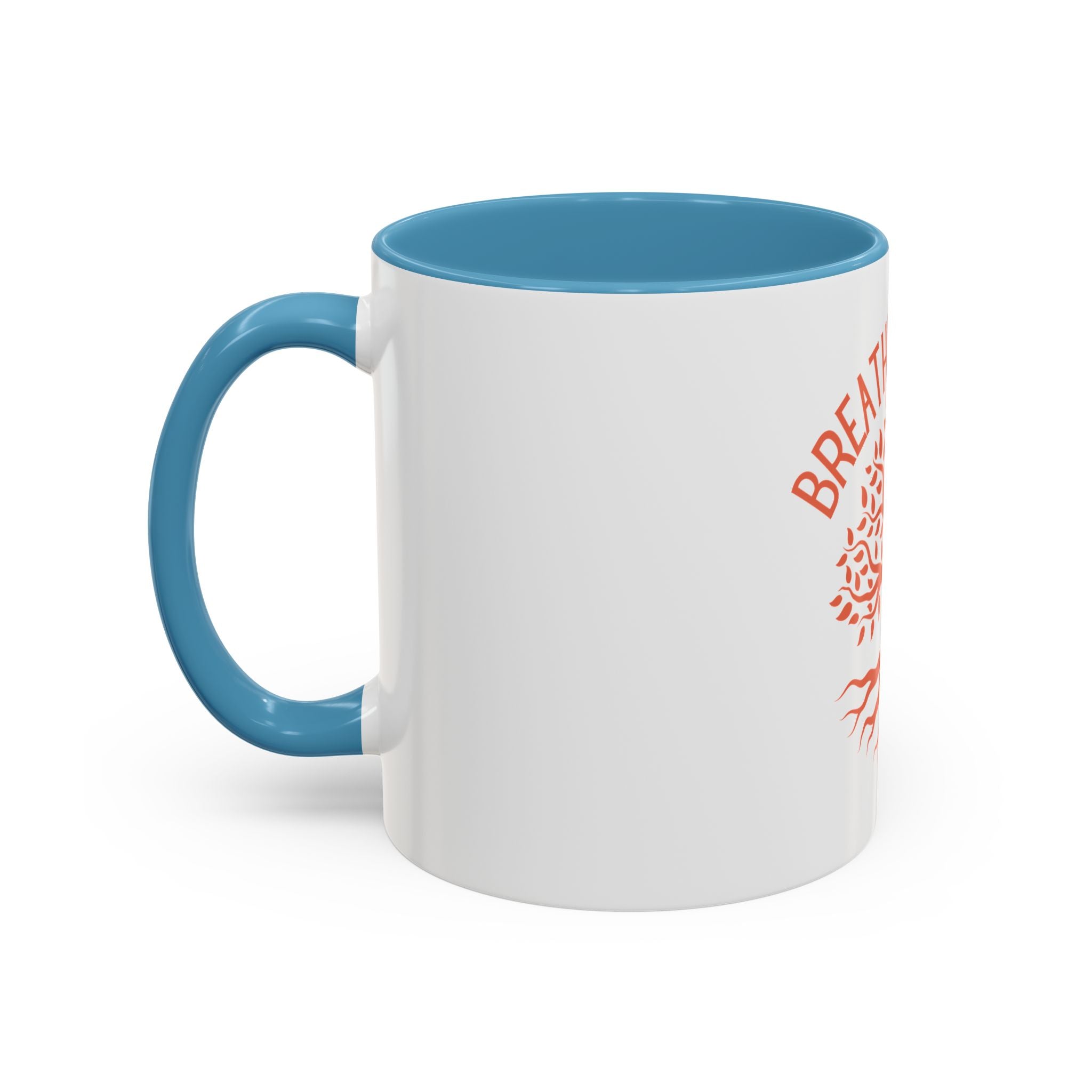Breathe Calm Life Coffee Mug — Tree of Life Inspirational Accent Mug (11/15 oz)