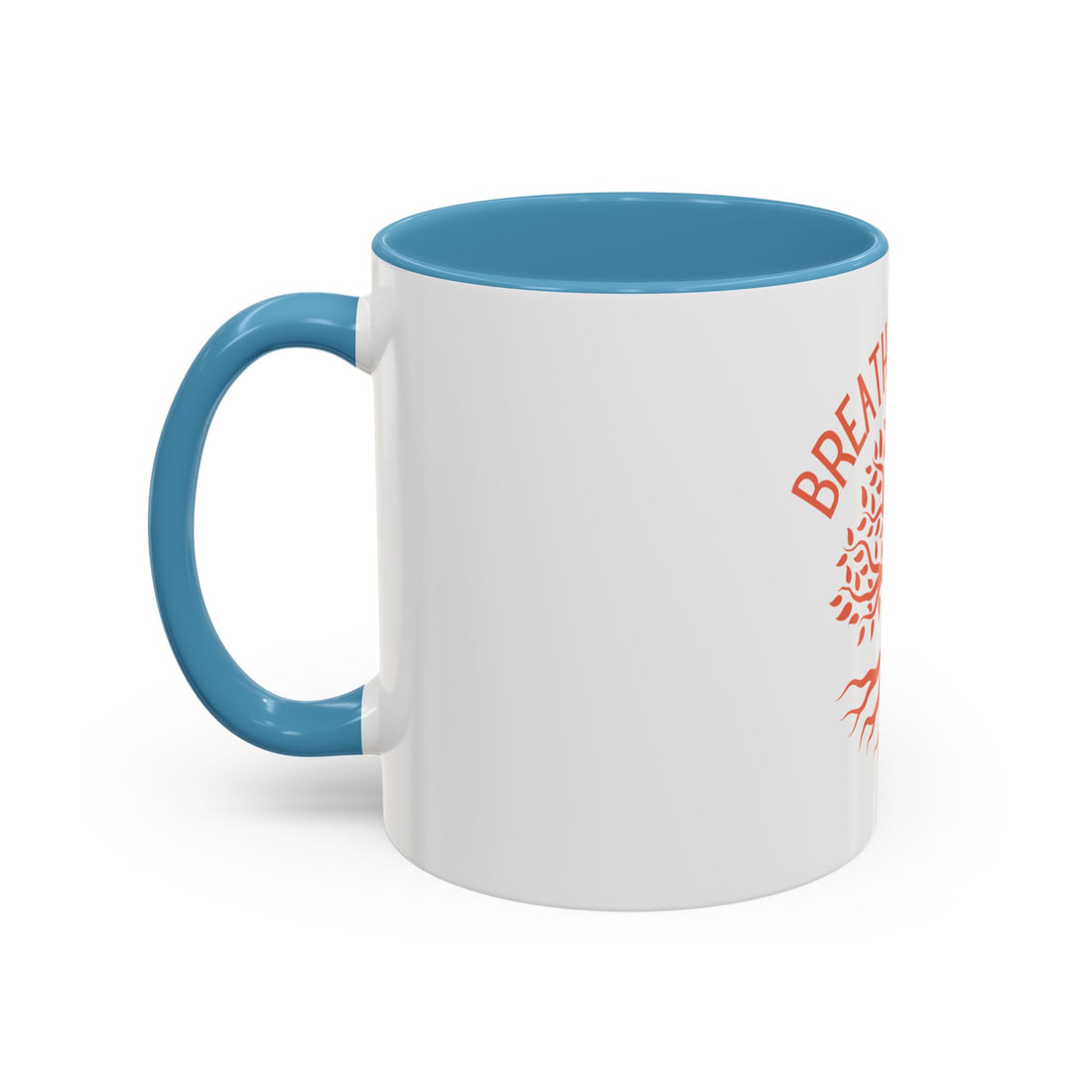 Breathe Calm Life Coffee Mug — Tree of Life Inspirational Accent Mug (11/15 oz)