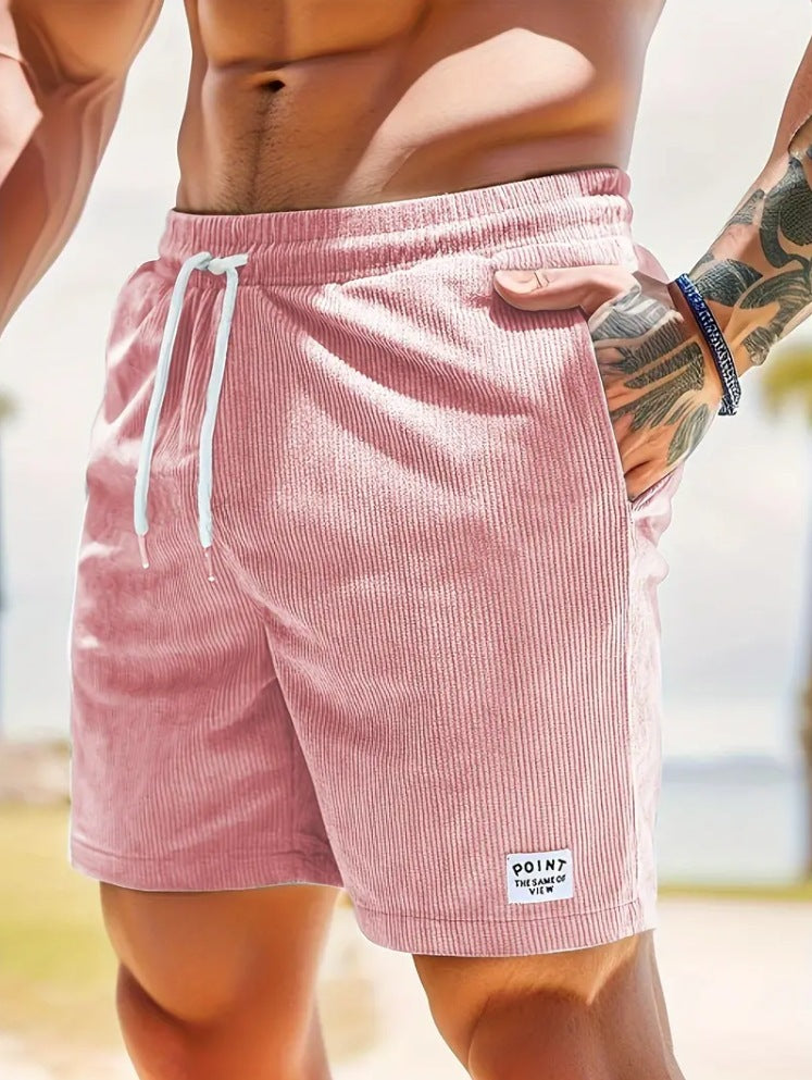 Men's Corduroy Drawstring Summer Shorts