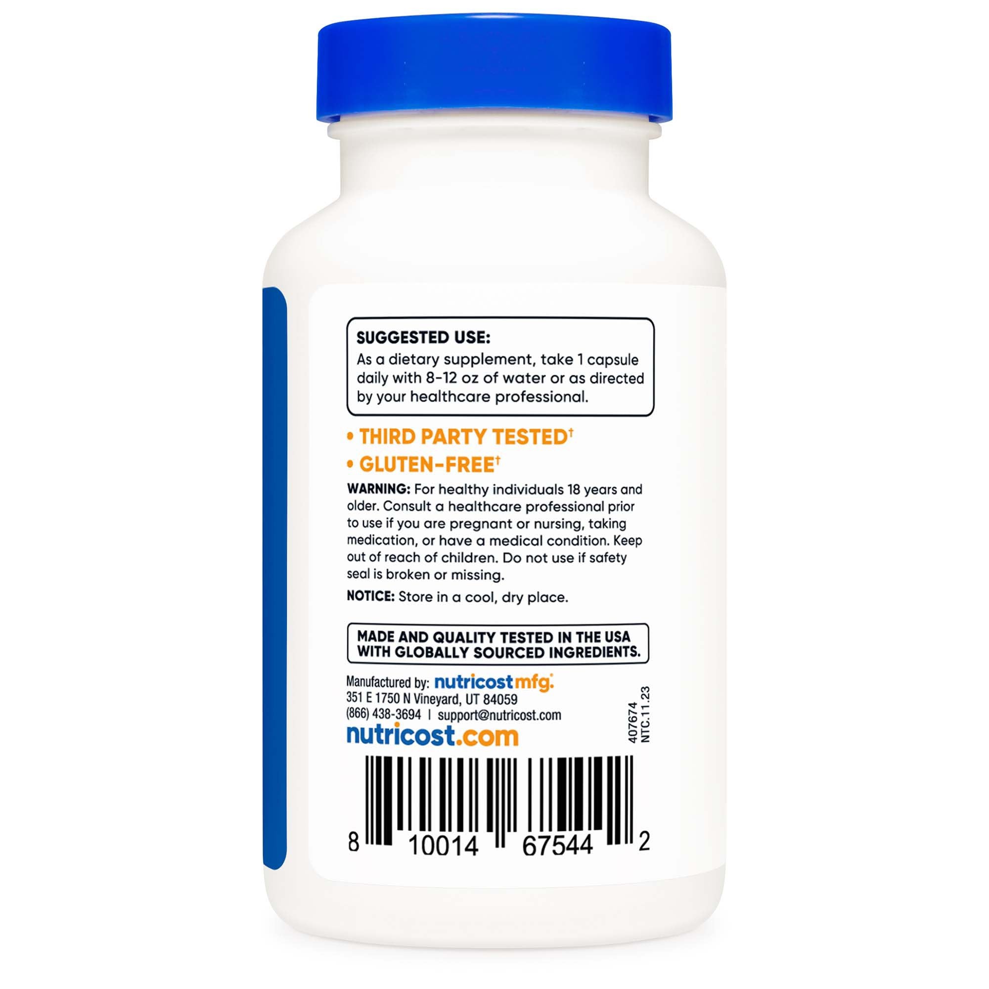 Nutricost Vitamin B2 Riboflavin 400mg – 120 Capsules