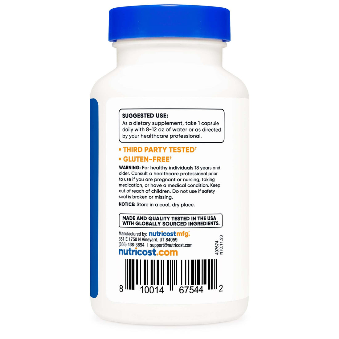 Nutricost Vitamin B2 Riboflavin 400mg – 120 Capsules