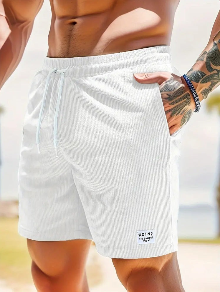 Men's Corduroy Drawstring Summer Shorts