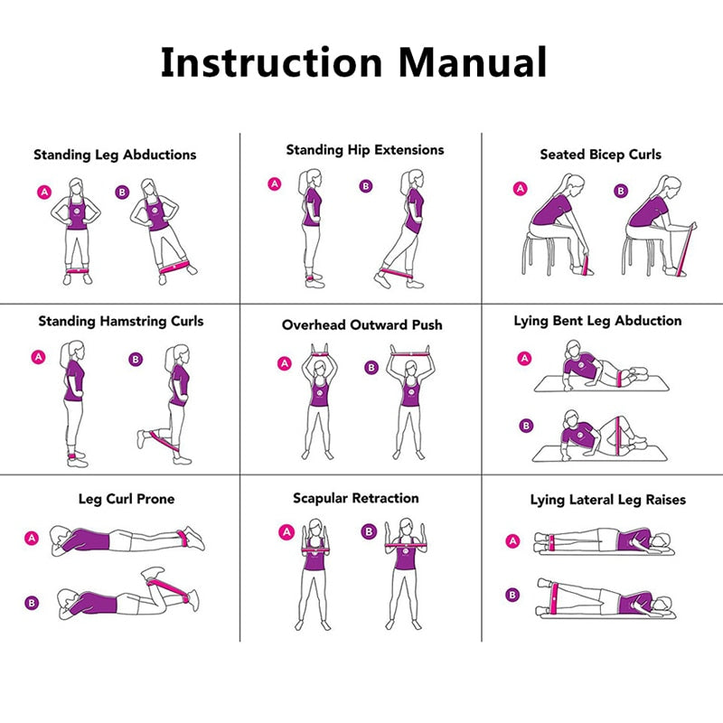 5-Level Resistance Bands for Yoga & Fitness