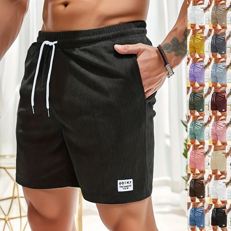 Men's Corduroy Drawstring Summer Shorts