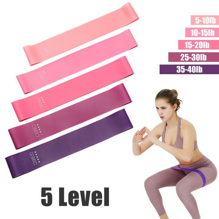 5-Level Resistance Bands for Yoga & Fitness