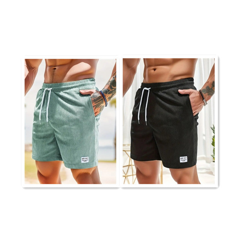 Men's Corduroy Drawstring Summer Shorts