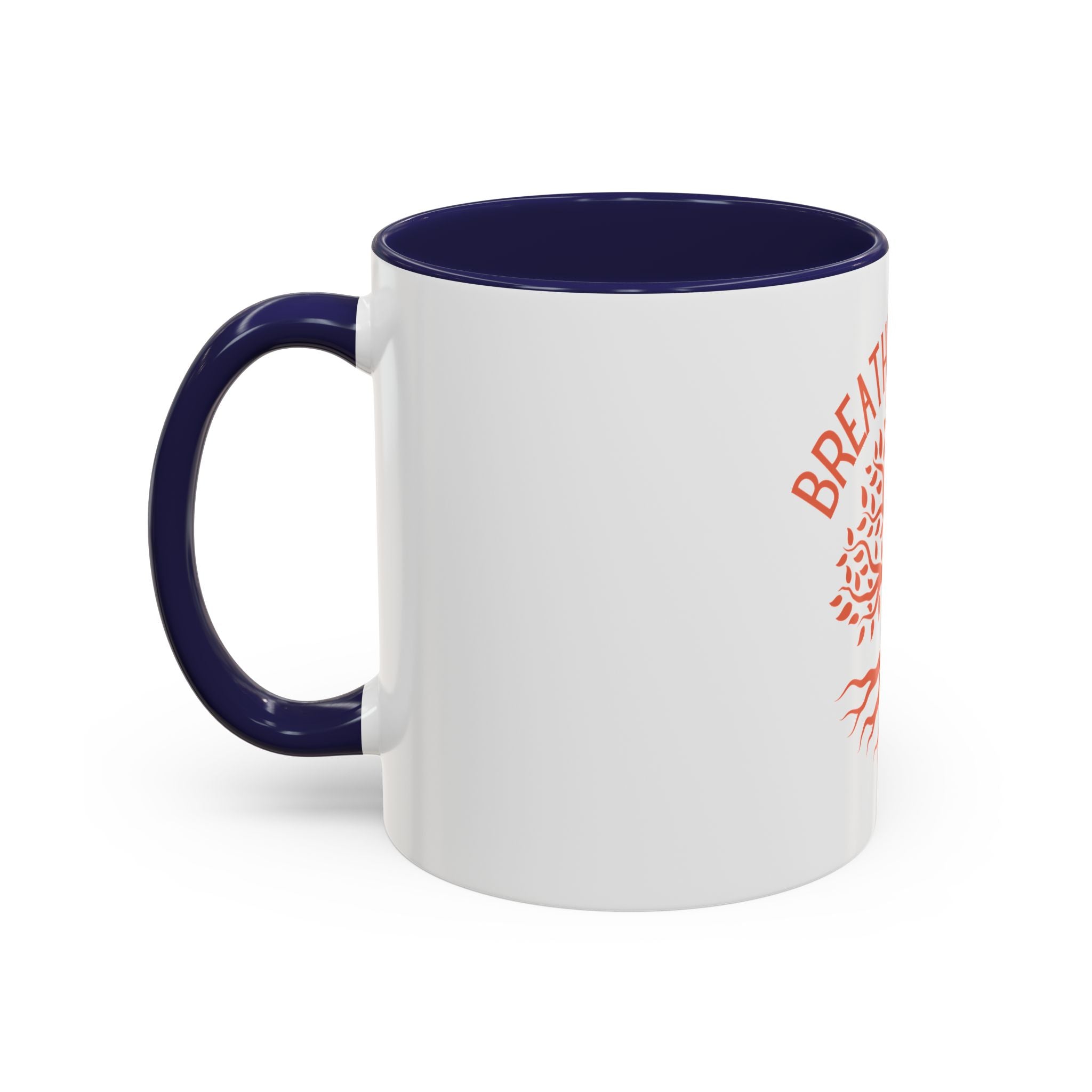 Breathe Calm Life Coffee Mug — Tree of Life Inspirational Accent Mug (11/15 oz)
