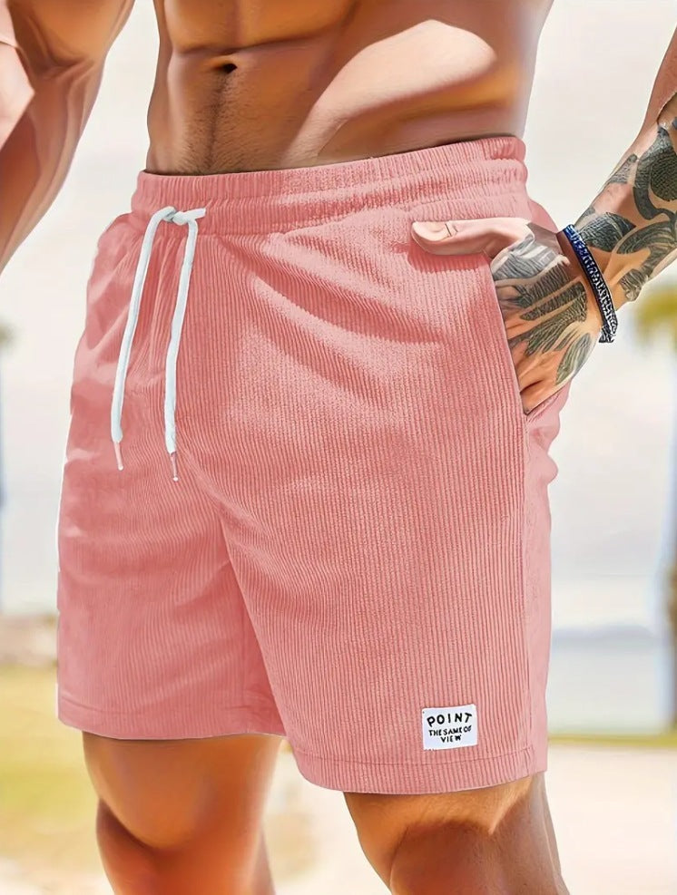 Men's Corduroy Drawstring Summer Shorts