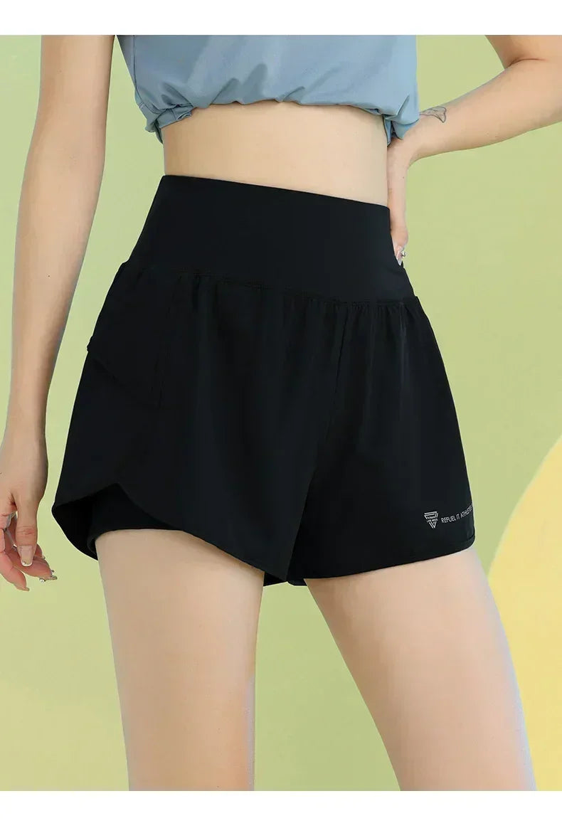 PHIGEER Women's Yoga Shorts with Pocket