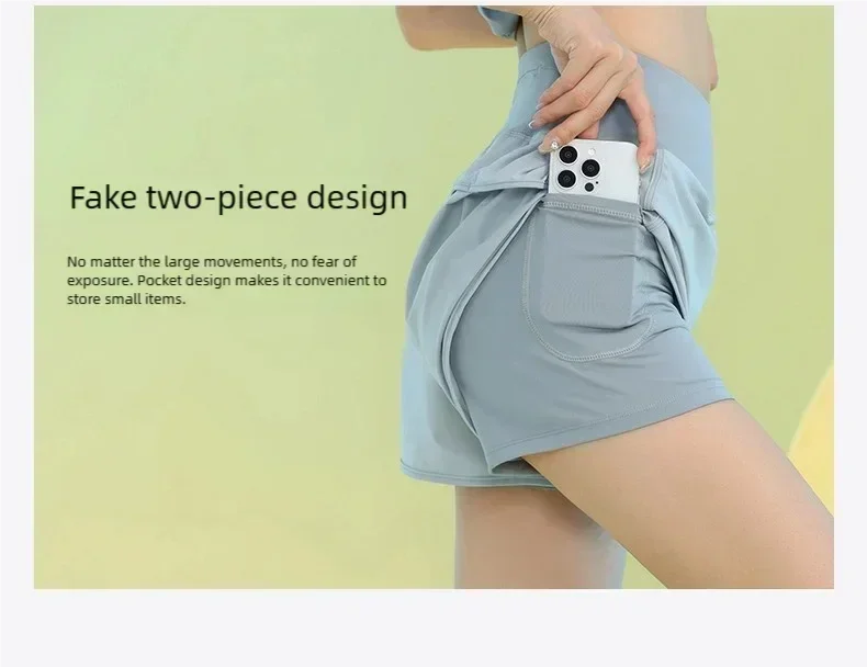 PHIGEER Women's Yoga Shorts with Pocket