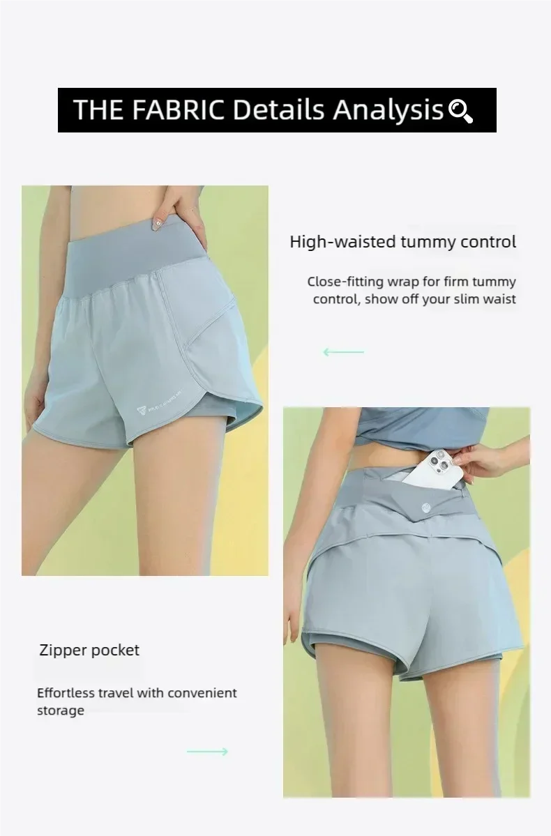 PHIGEER Women's Yoga Shorts with Pocket