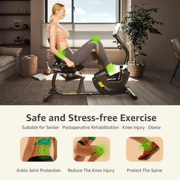 Recumbent Magnetic Exercise Bike for Home
