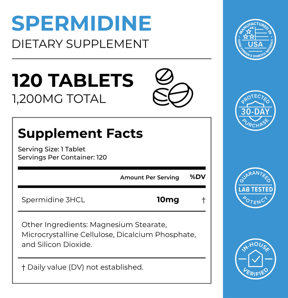 Spermidine Supplement Tablets