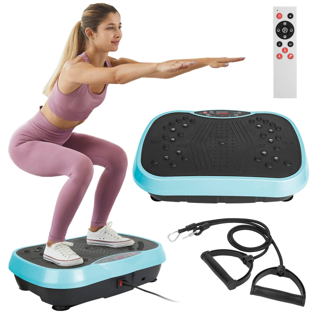 Whole Body Vibration Exercise Machine with Bands