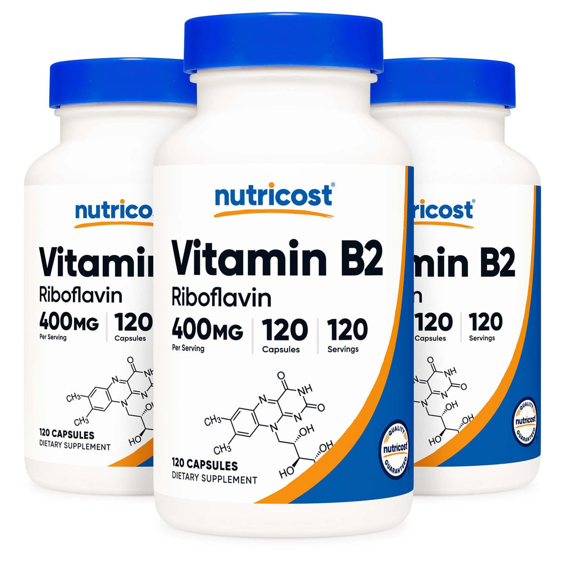 Nutricost Vitamin B2 Riboflavin 400mg – 120 Capsules