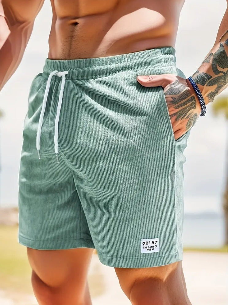 Men's Corduroy Drawstring Summer Shorts