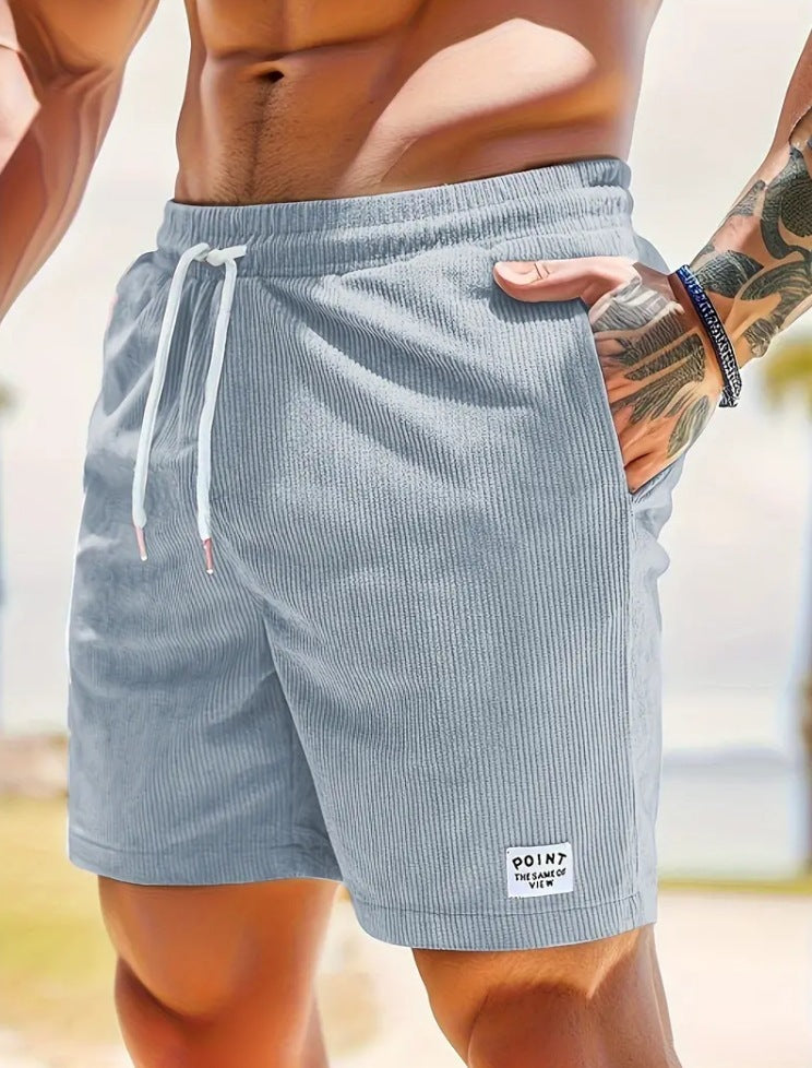 Men's Corduroy Drawstring Summer Shorts