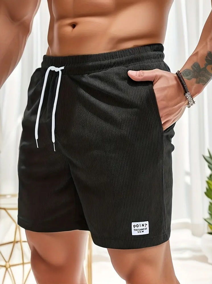 Men's Corduroy Drawstring Summer Shorts