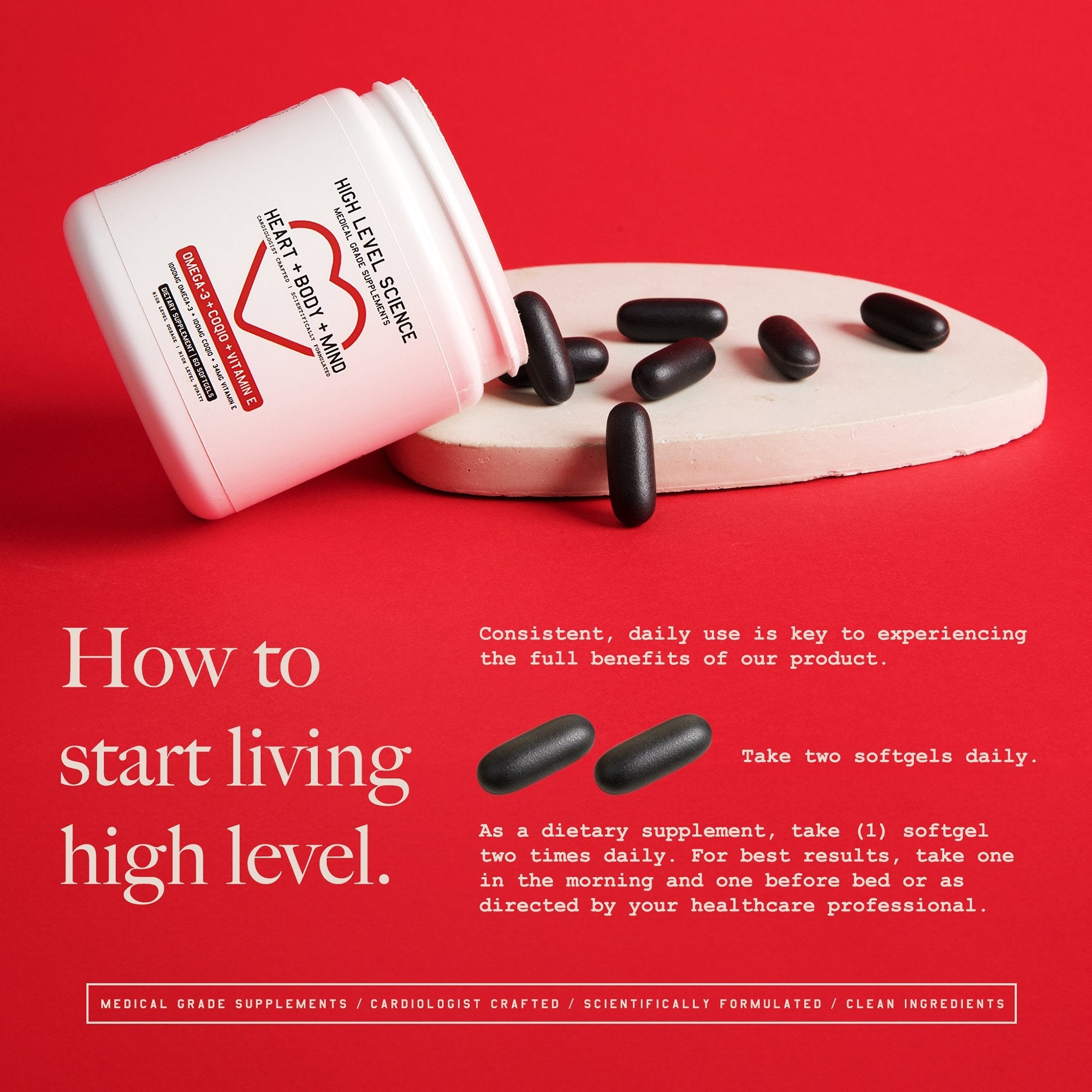 High Level Science Heart + Body + Mind Supplement