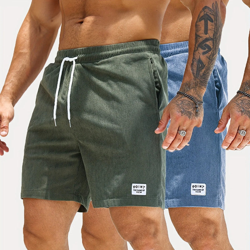 Men's Corduroy Drawstring Summer Shorts