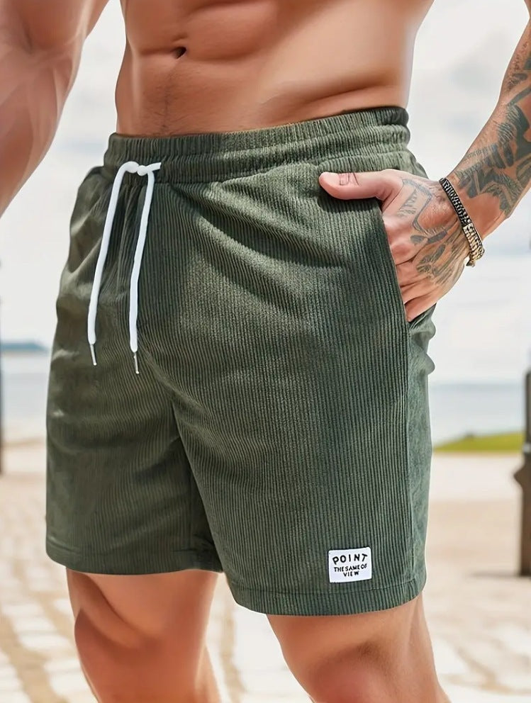 Men's Corduroy Drawstring Summer Shorts